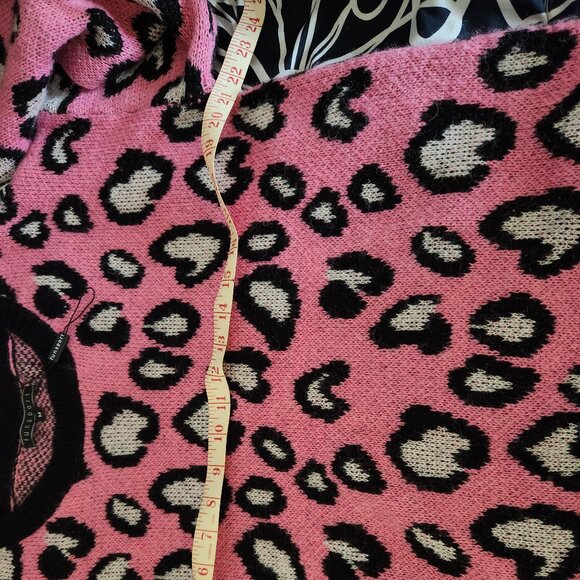 Neon leopard print crewneck sweater - Picture 4 of 4